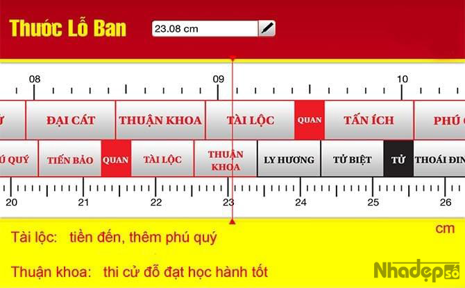 kích thước bàn thờ theo thước lỗ ban 4