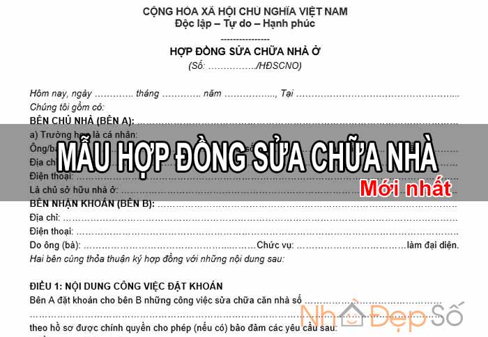 Mẫu hợp đồng sửa chữa nhà ở (8 lưu ý quan trọng) cần biết 11